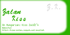 zalan kiss business card